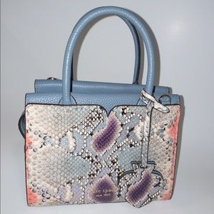 Kate Spade Snake-embossed Mini Blue Bag